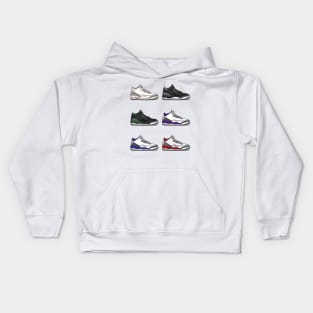 AJ 3 Retro Sneaker Kids Hoodie